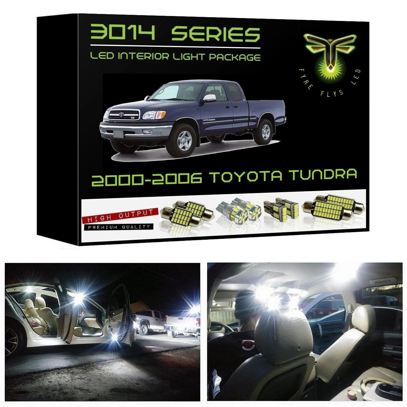 2000-2006 Toyota Tundra Super Bright 3014 Series LED interior light kit