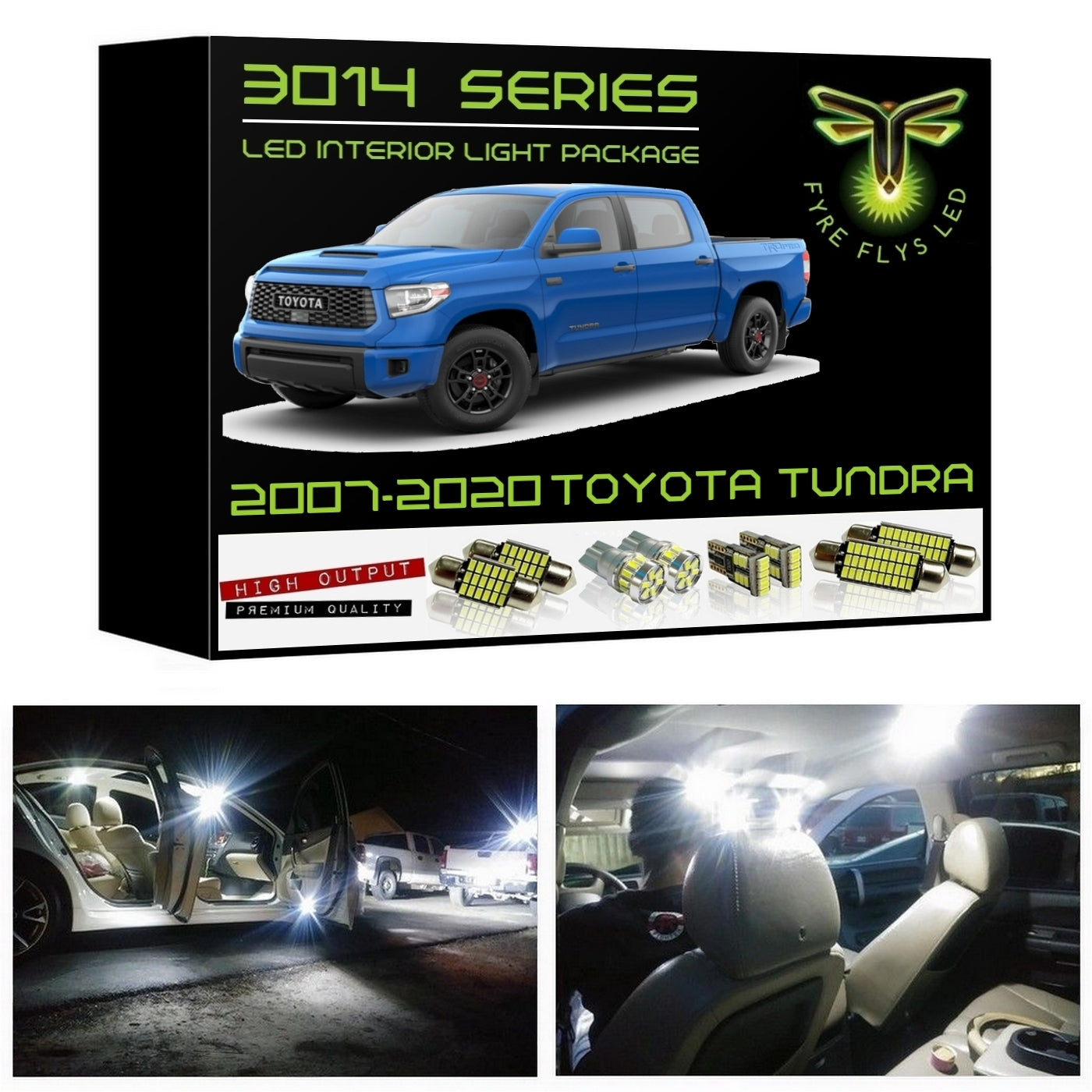 2007-2021 Toyota Tundra Super Bright 3014 Series LED interior light kit