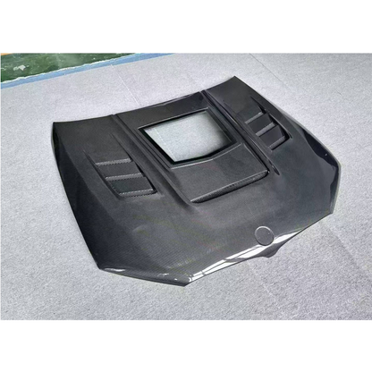 Carbon Fiber Engine Hood Bonnet Transparent Window for BMW F90 M5 G30 5 Series