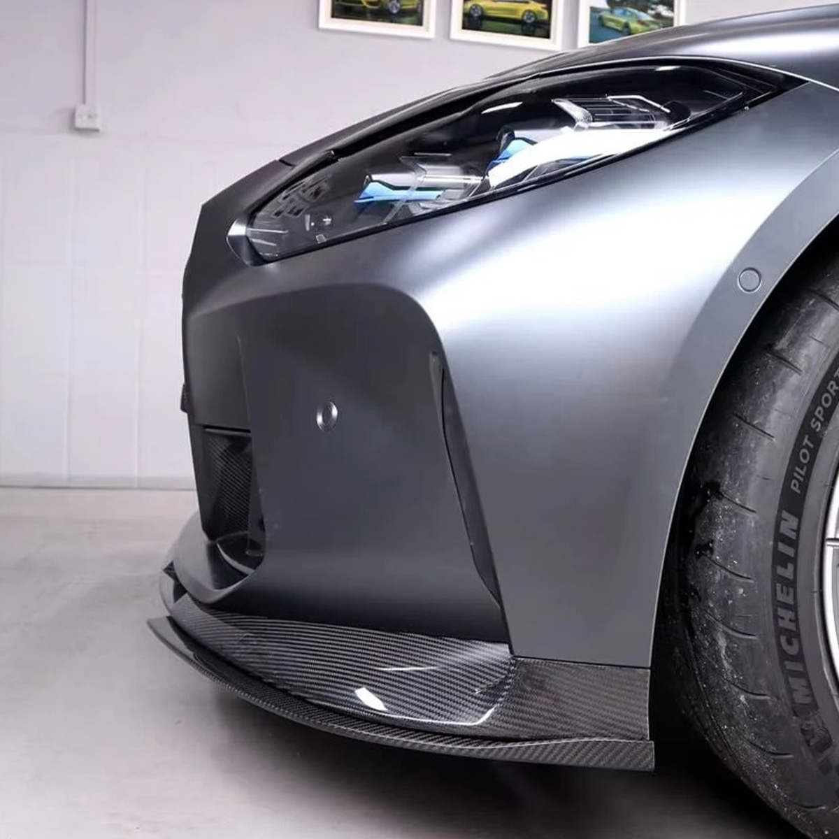 Aggressive M Style Carbon Fiber Front Lip for BMW G80 M3 G82 G83 M4