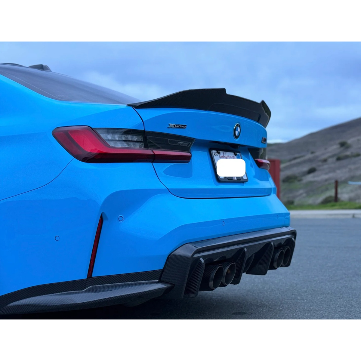 Carbon Fiber Rear Diffuser Corner Extensions for BMW G80 M3 G82 M4