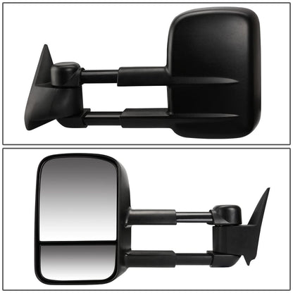 99-06 Chevrolet Silverado GMC Sierra Manual Towing Mirrors Pair Black