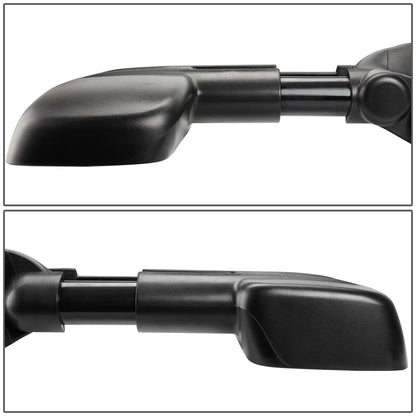 99-06 Chevrolet Silverado GMC Sierra Manual Towing Mirrors Pair Black