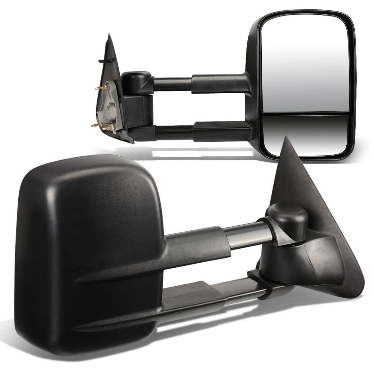 1997-2003 Ford F-150 Manual Towing Mirrors Pair Black
