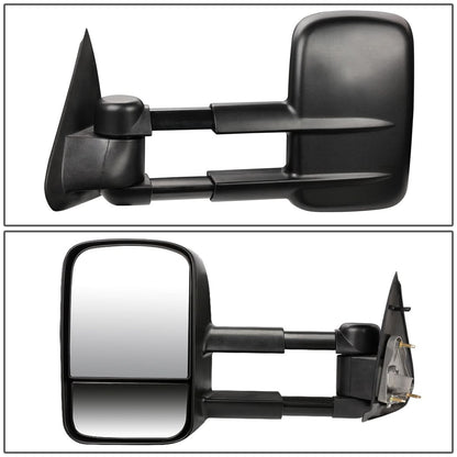 1997-2003 Ford F-150 Manual Towing Mirrors Pair Black