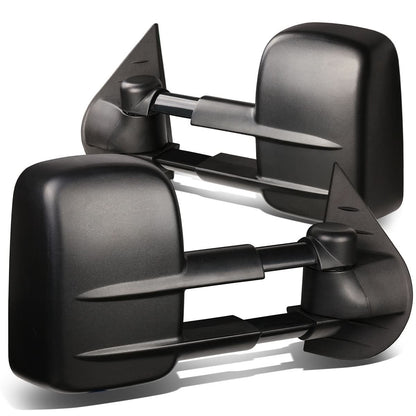 2007-2012 Chevrolet Silverado Towing Mirrors - Manual Black Pair