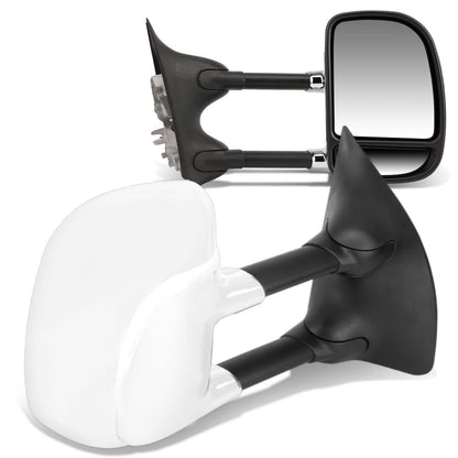 99-07 Ford F-250 F-350 F-450 F-550 Manual Towing Mirrors Chrome Pair