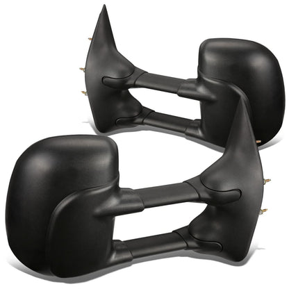03-07 Ford E-150 E-250 E-350 Towing Mirrors - Manual Black Pair