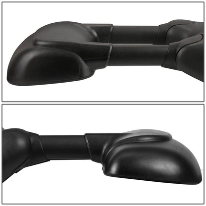 03-07 Ford E-150 E-250 E-350 Towing Mirrors - Manual Black Pair