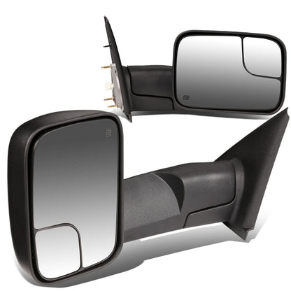 02-09 Dodge Ram 1500/2500/3500 Powered Heated Towing Mirrors Pair Black