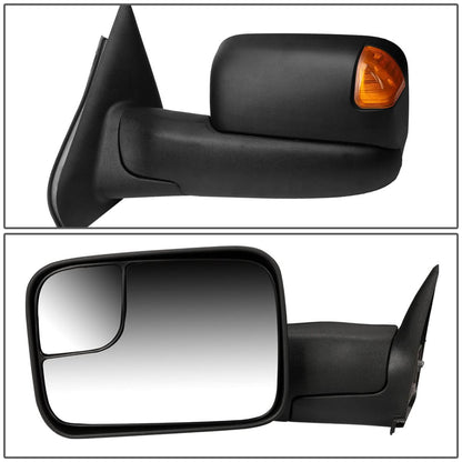 02-09 Dodge Ram Manual Towing Mirrors w/ LED Amber Signal - Pair