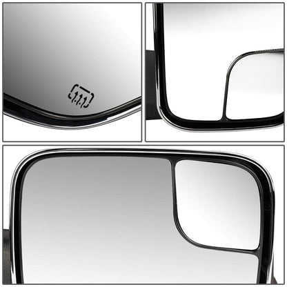 02-09 Dodge Ram Towing Mirrors Pair Powered Heated Chrome Signal
