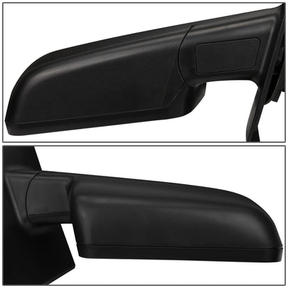 04-14 Ford F-150 Right Manual Towing Mirror - Black