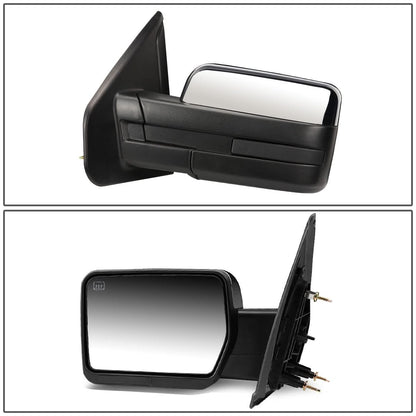 2004-2014 Ford F-150 Left Towing Mirror - Powered Heated Chrome