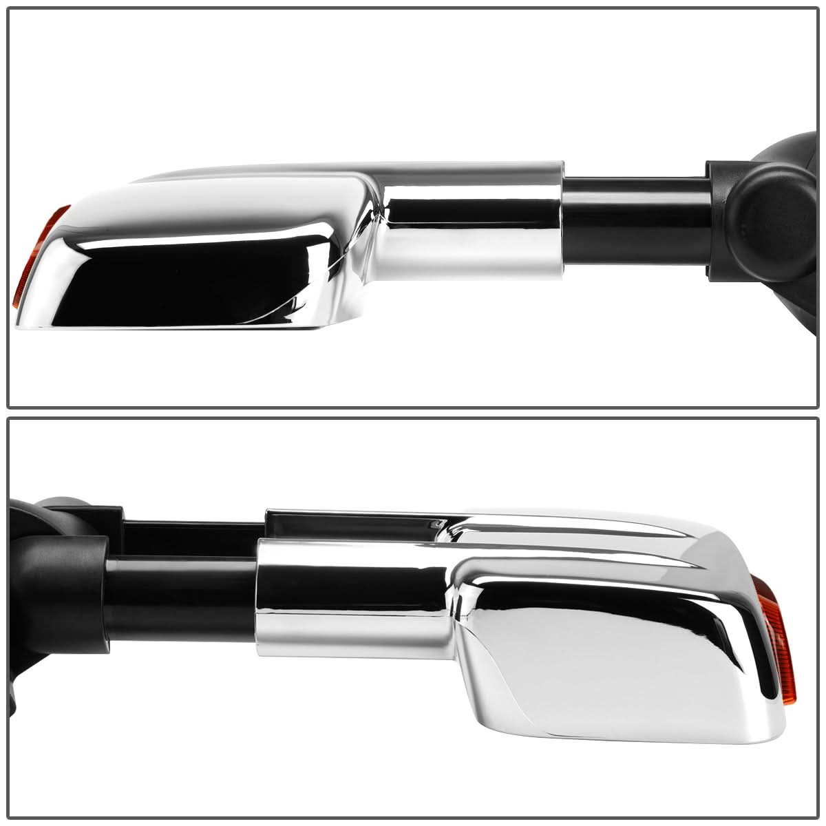14-20 Chevy Silverado GMC Sierra Powered Heated Towing Mirrors Chrome