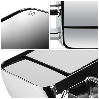14-20 Chevy Silverado GMC Sierra Powered Heated Towing Mirrors Chrome
