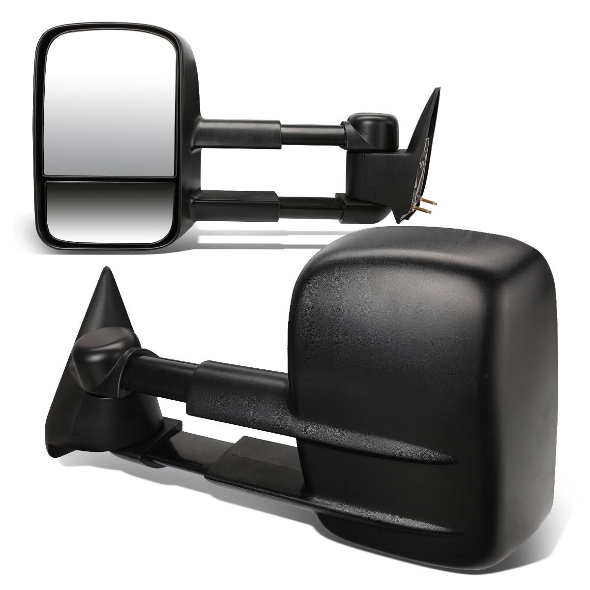 88-02 Chevrolet C/K Power Towing Mirrors Black Pair Non-Heated