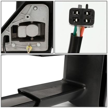 88-02 Chevrolet C/K Power Towing Mirrors Black Pair Non-Heated