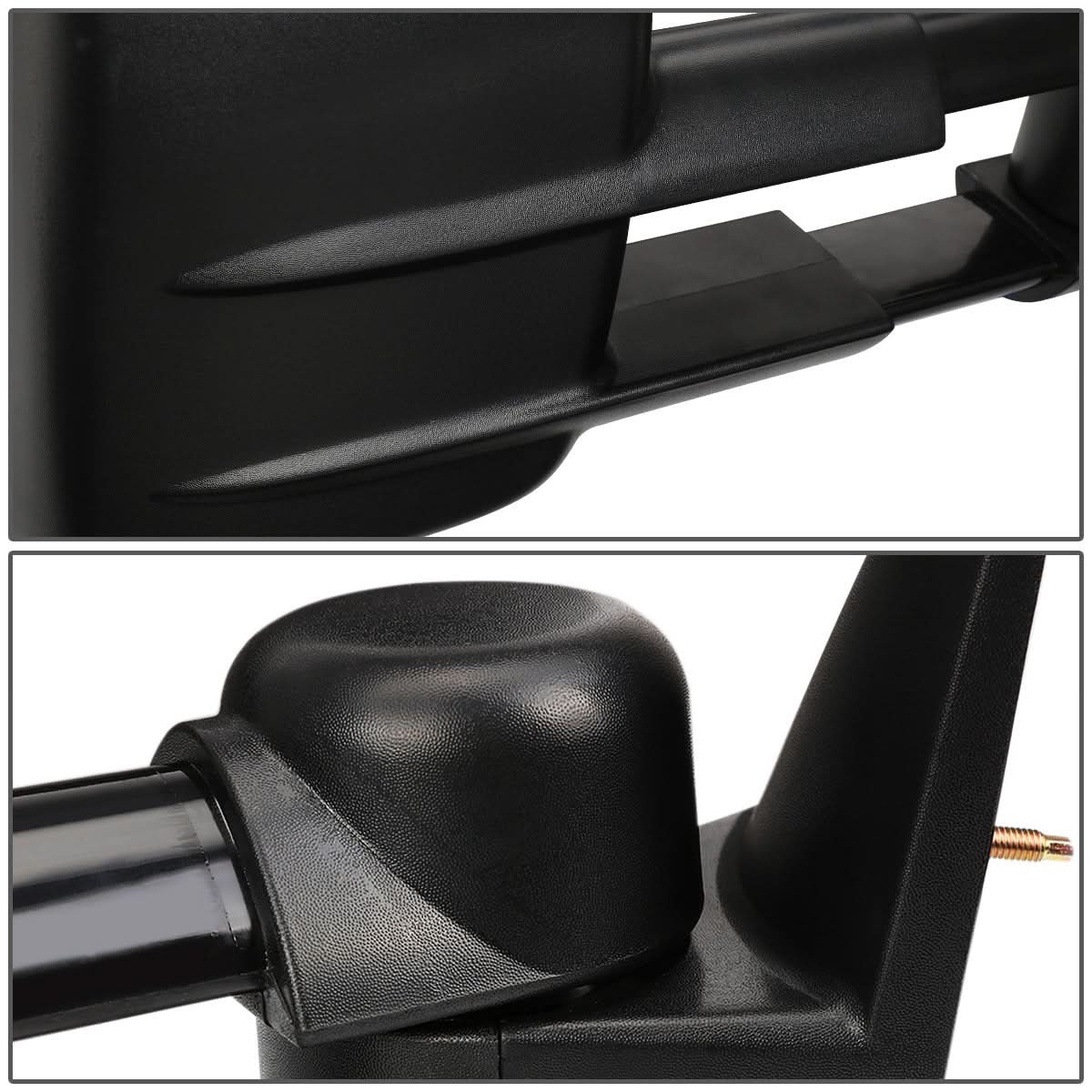88-02 Chevrolet C/K 1500/2500/3500 Manual Towing Mirrors Black Pair