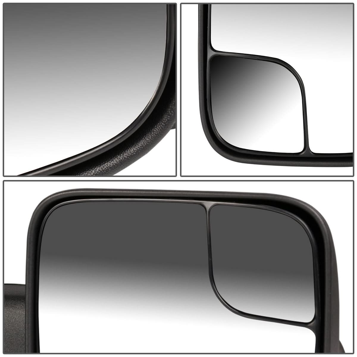 94-97 Dodge Ram 1500/2500/3500 Power Towing Mirror Pair - Black