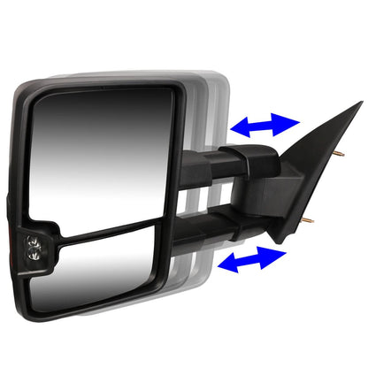 88-02 Chevy GMC C/K Series Manual Towing Mirrors - LED Signal Black