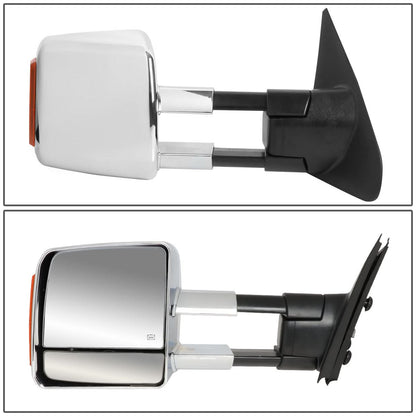 2007-2016 Toyota Tundra Powered Heated LED Towing Mirrors - Chrome