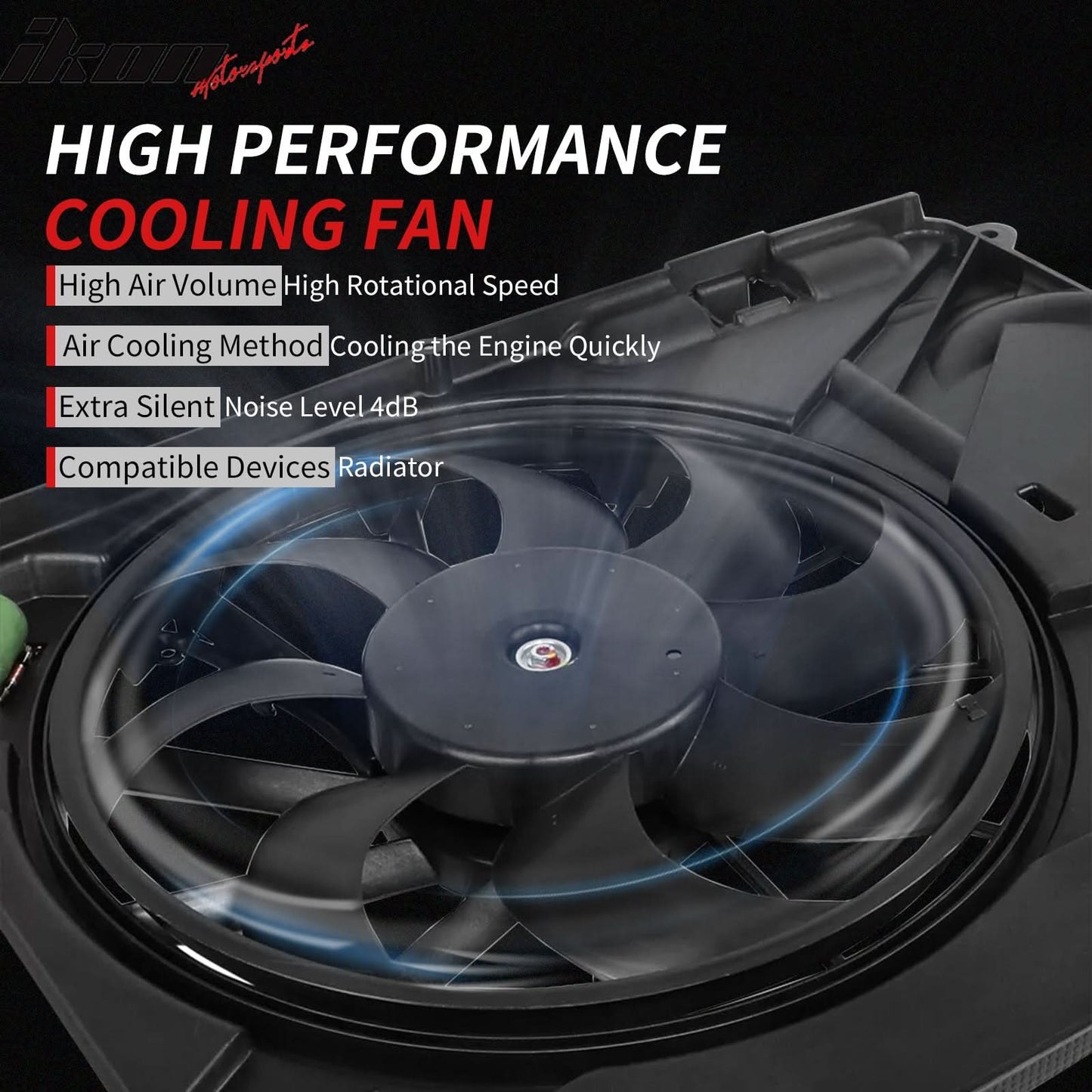 2003-2007 Cadillac CTS 2.8L/3.6L 07 6.0L Radiator Cooling Fan Assembly