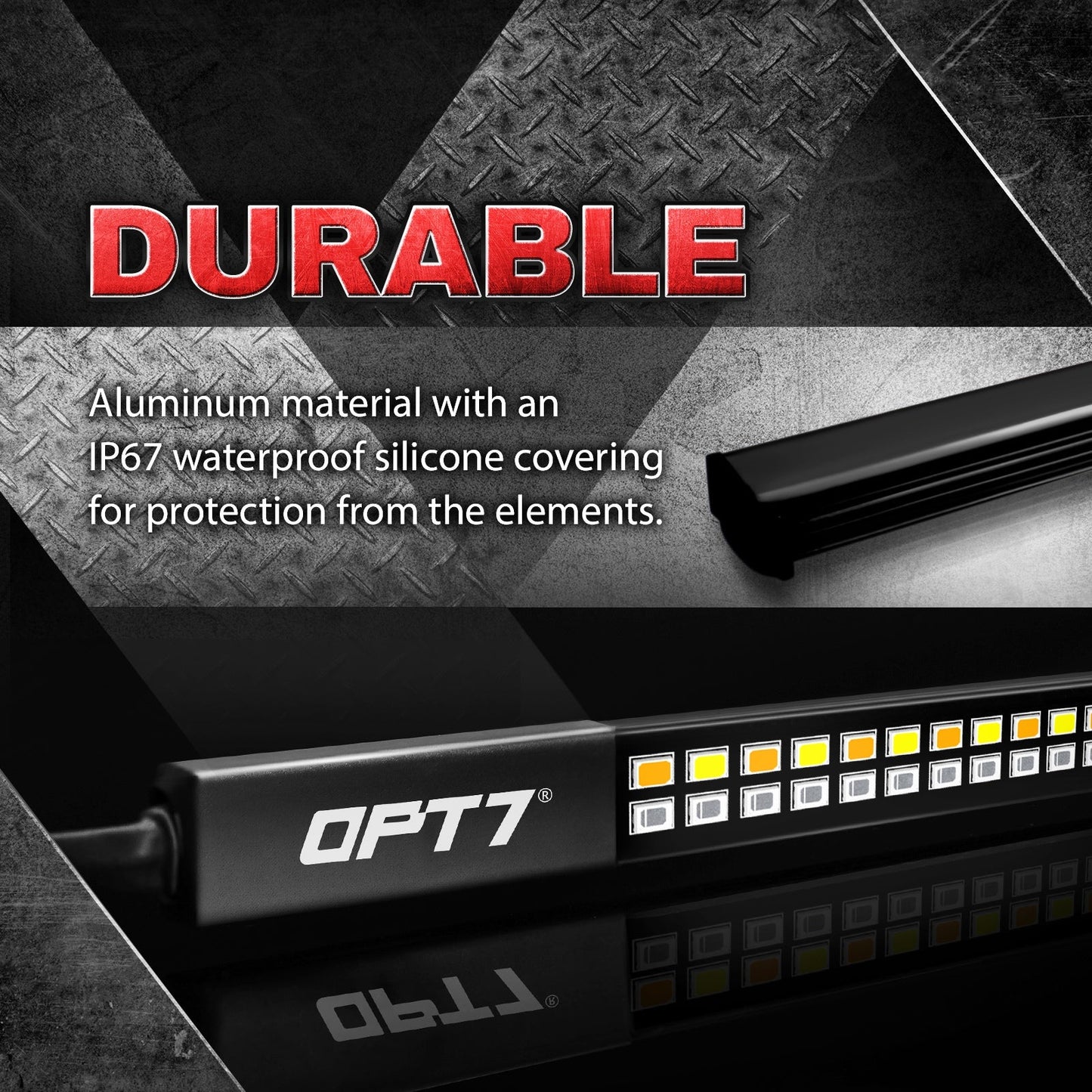 Redline Double Row LED Tailgate Light Bar with Reverse Light, Brake Light, Turn Signals and Hazard Light
