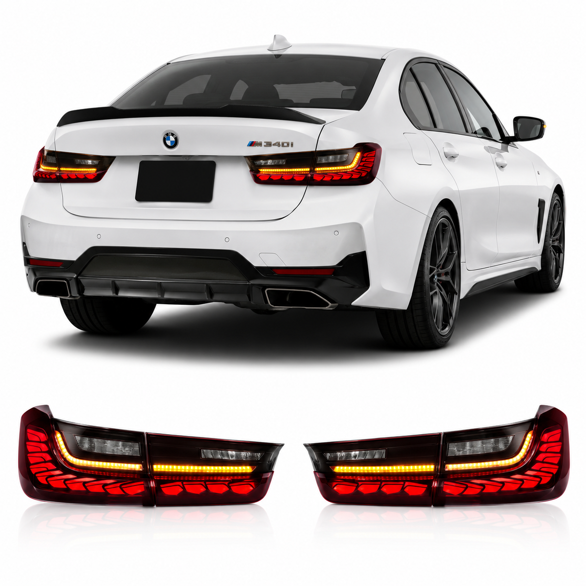 BMW 3 Series G20/G28 & M3 G80 GTS Style LED Tail Lights 2018-2022