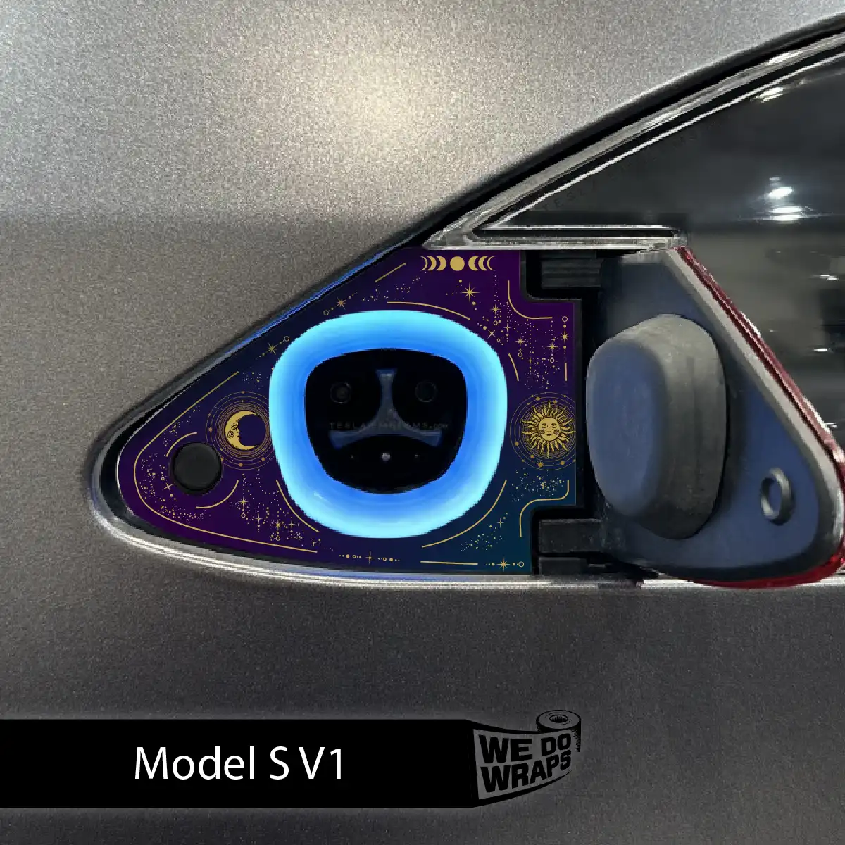 Tarot Sun and Moon Tesla Charge Port Wrap | Model S