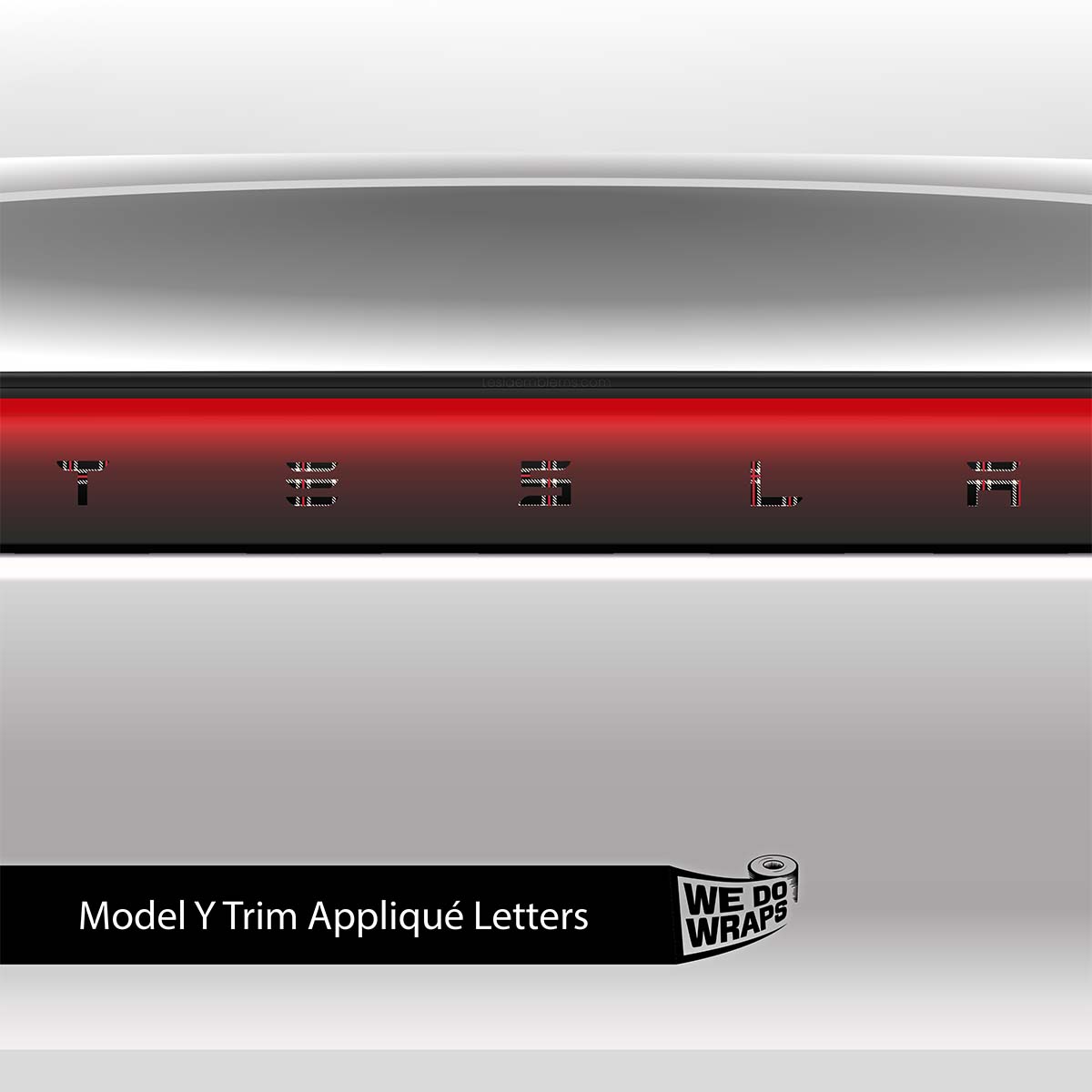 Black Plaid Tesla Emblem Decals (Front + Back) | Model Y
