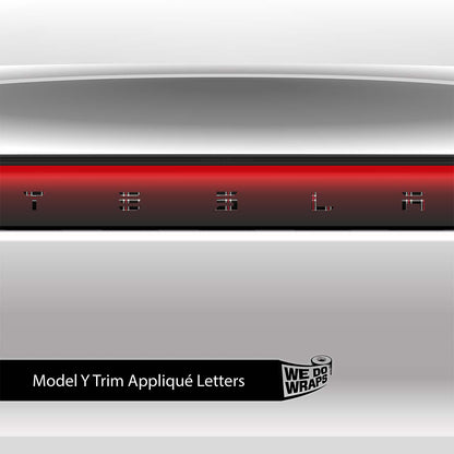 Black Plaid Tesla Emblem Decals (Front + Back) | Model Y