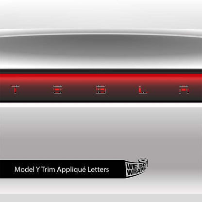 Tartan Plaid Tesla Emblem Decals (Front + Back) | Model Y