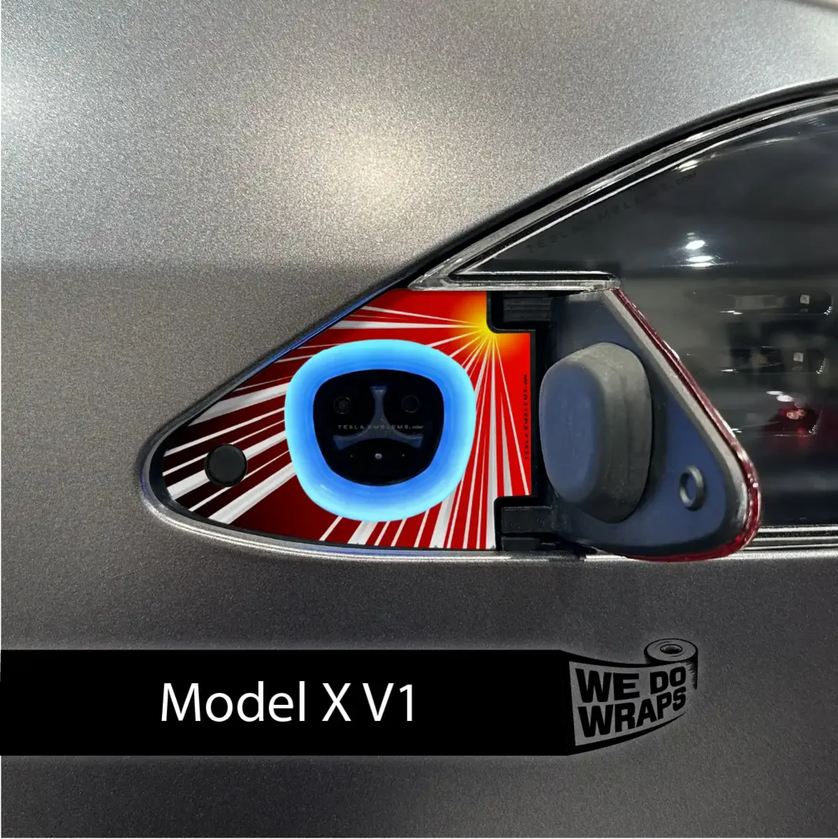 Launche Performance Mode Tesla Charge Port Wrap | Model X