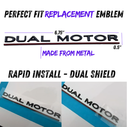 Dual Motor Emblem - Glossy Black | Tesla Model 3 & Model Y