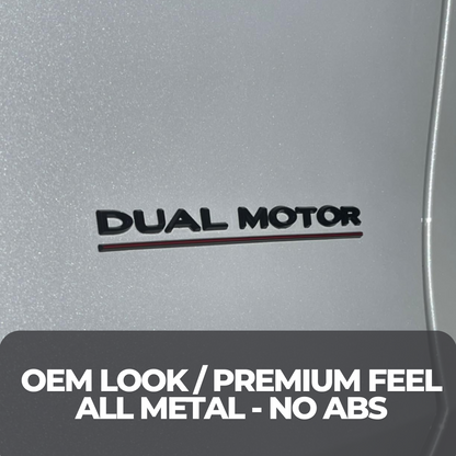 Dual Motor Emblem - Glossy Black | Tesla Model 3 & Model Y