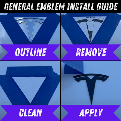TESLA Letters Emblem - Chrome | Tesla Model Y & Model 3
