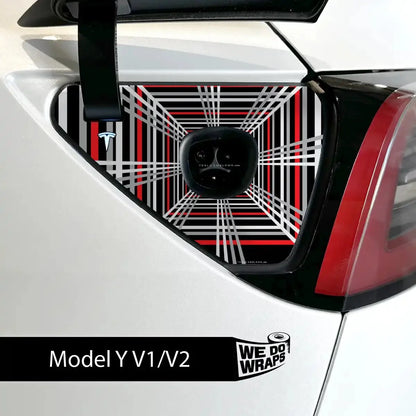 Plaid Performance Mode Tesla Charge Port Wrap | Model Y