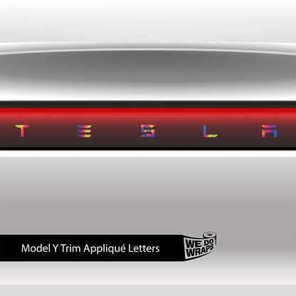 Tie Dye Tesla Emblem Decals (Front + Back) | Model Y