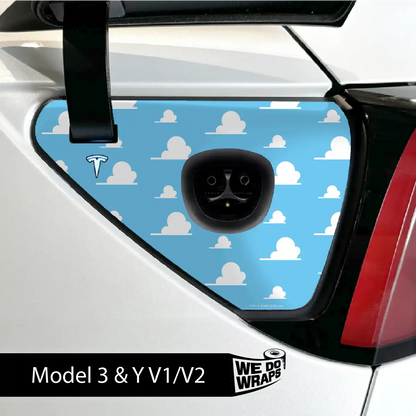 Toy Clouds Tesla Charge Port Wrap | Model Y