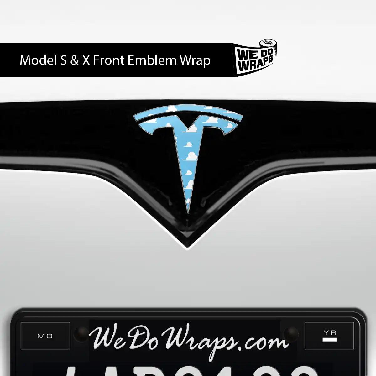 Toy Clouds Tesla Emblem Decals (Front + Back) | Model S