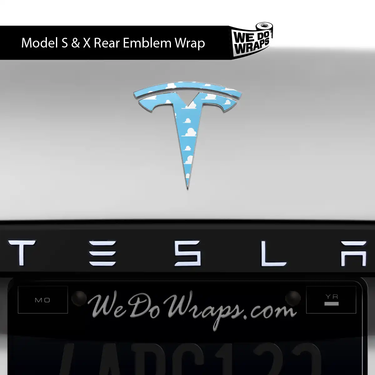 Toy Clouds Tesla Emblem Decals (Front + Back) | Model X