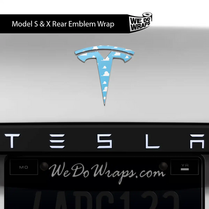 Toy Clouds Tesla Emblem Decals (Front + Back) | Model X