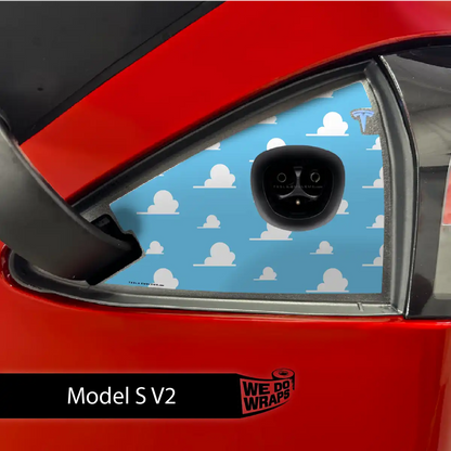 Toy Clouds Tesla Charge Port Wrap | Model S