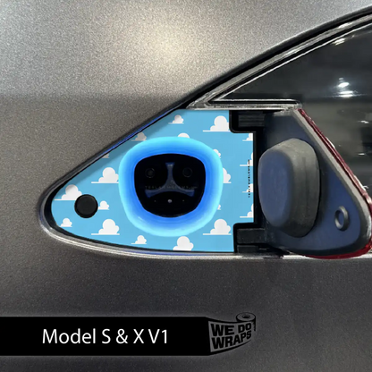 Toy Clouds Tesla Charge Port Wrap | Model S