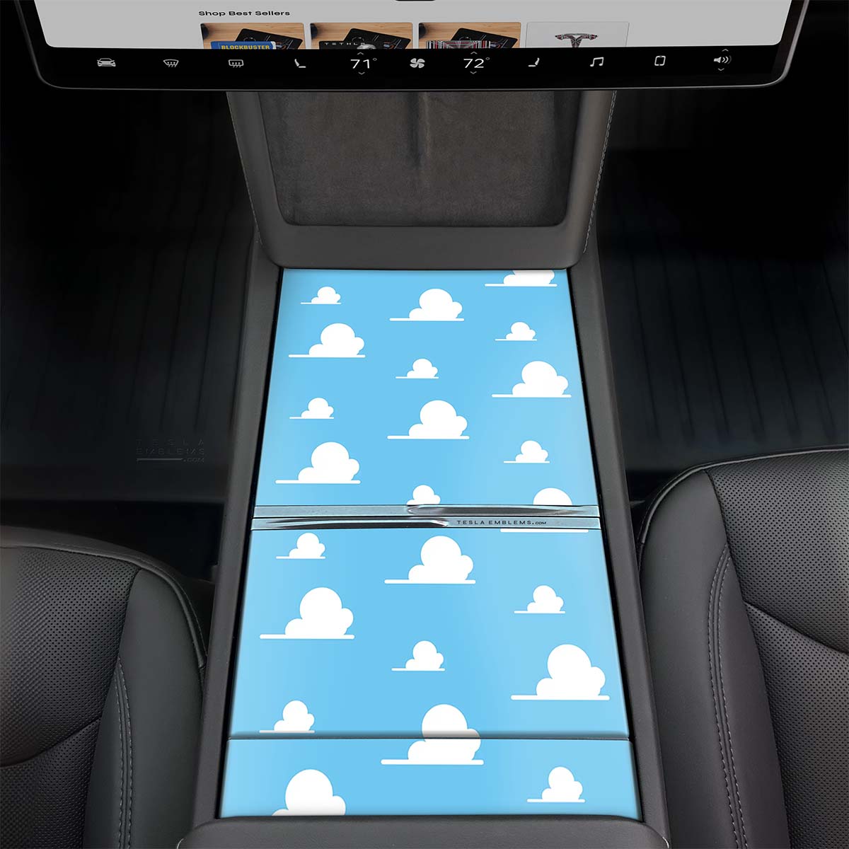 Toy Clouds | Tesla Center Console Wrap Kit | Model Y 2026