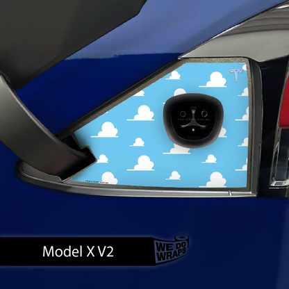 Toy Clouds Tesla Charge Port Wrap | Model X