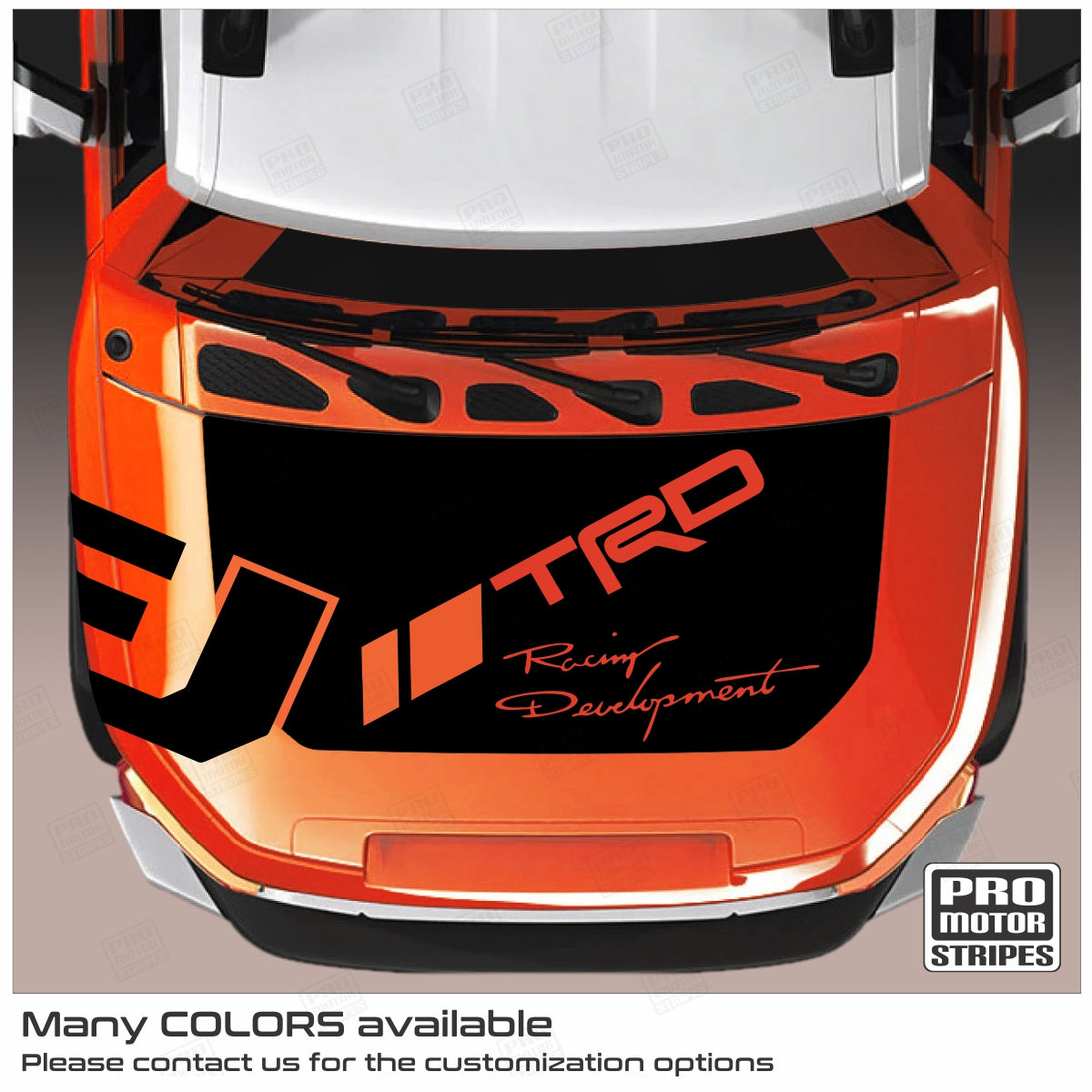 Toyota FJ Cruiser 2007-2023 Hood Accent Decals Stripes Blackout