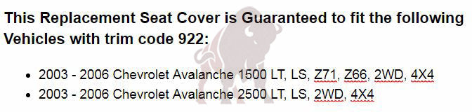 2003-2007 Chevy Silverado/Avalanche Seat Cover In Light Gray: Choose From Variation