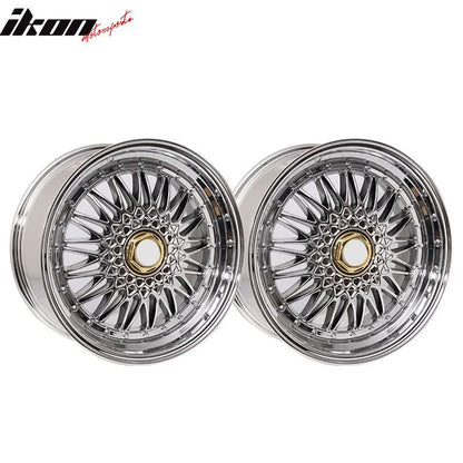 (4) 18X8.0 +35 5X114.3 / 5X120 Step Lip Deep Dish Mesh Wheels Rims